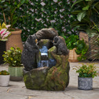 Customizable 23.75in High Weather-Resistant Floor Fountain for Outdoor Elegance