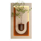 Elegant 3-Color LED Sandstone Wall Decor with Green Plants & Rabbit