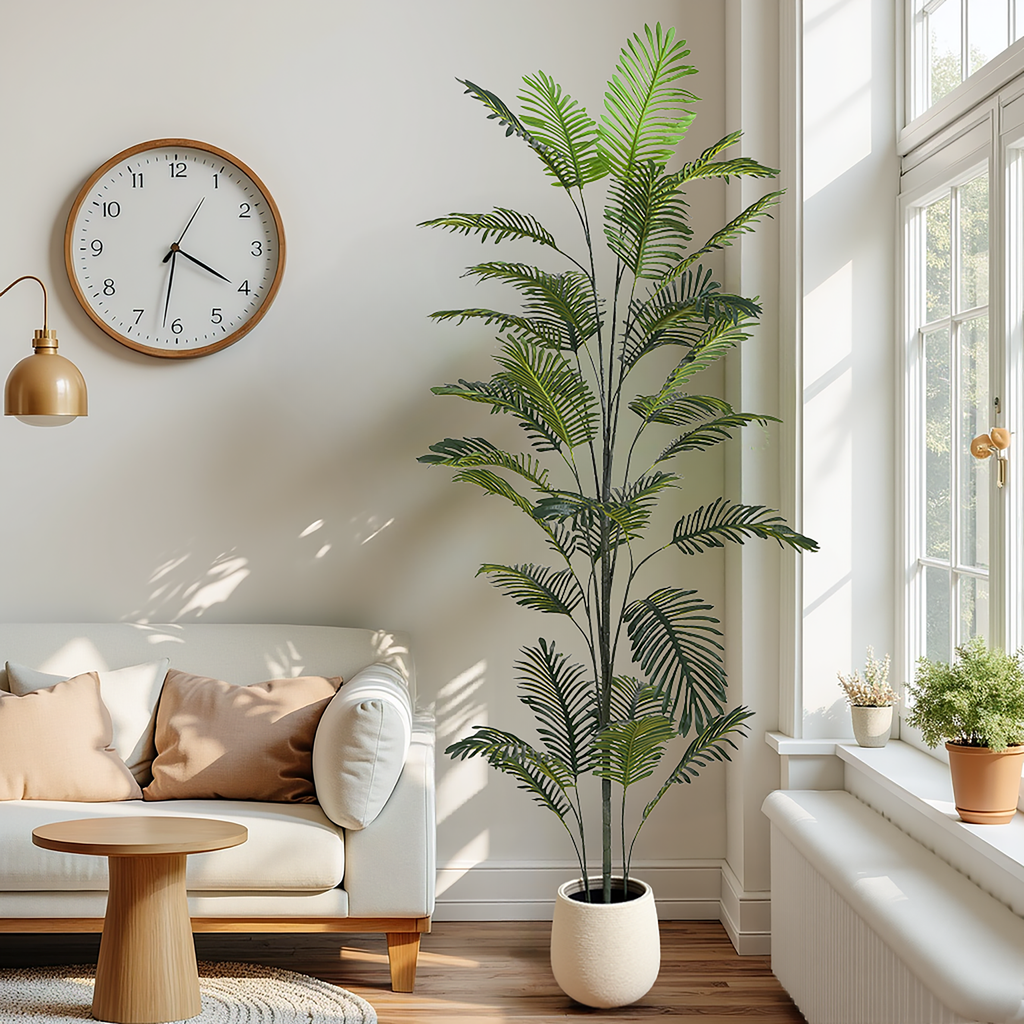 86in Artificial Palm Tree in Black Pot: Lifelike Design & Easy Care