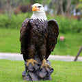 Majestic 24.4-Inch Bald Eagle Sculpture for Garden & Outdoor Spaces