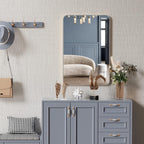 Elegant 24x36 Inch Silver Framed Bathroom Mirror for Modern Interiors